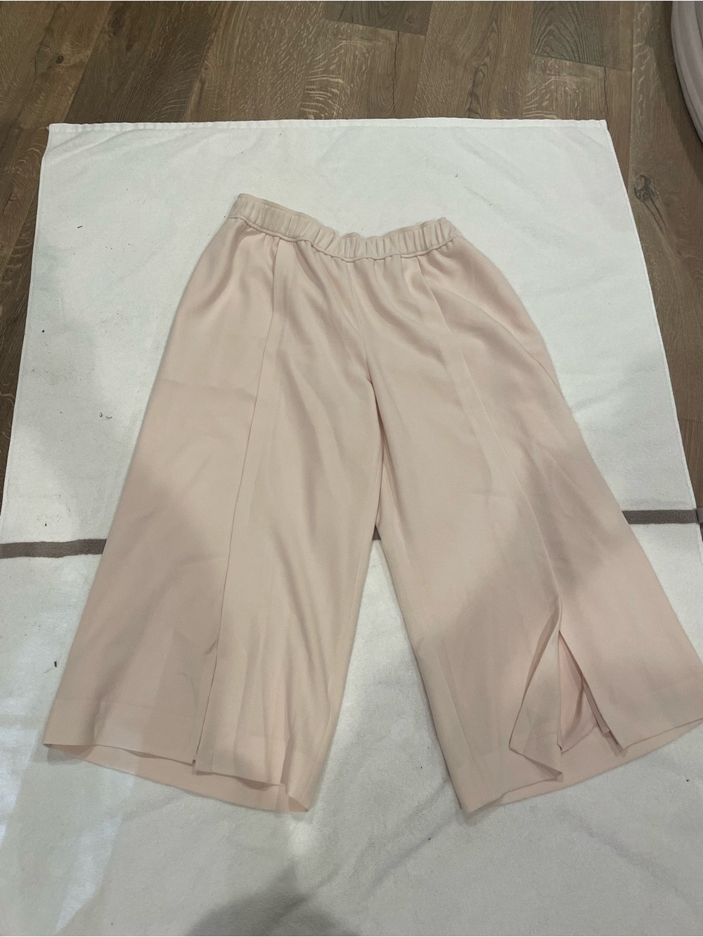 Club Monaco Pale Blush Wide-Leg cropped trouser size10
